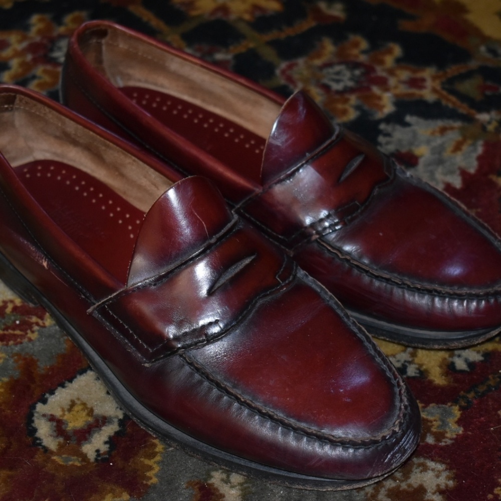 Burgundy B.H. Bass & Co. Penny Loafers